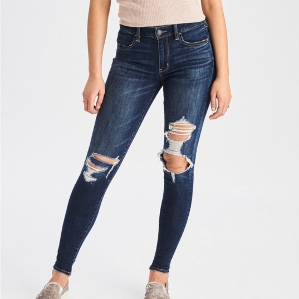 AMERICAN Eagle Women's High Rise Jeggings - Size (6) - Excellent Condition
